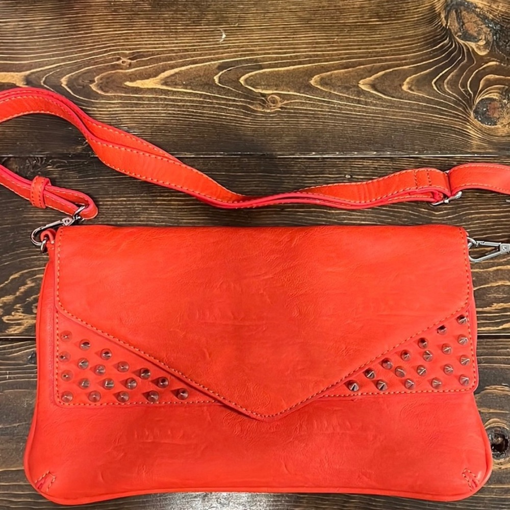 Melie Bianco Studded Clutch/Crossbody Bag